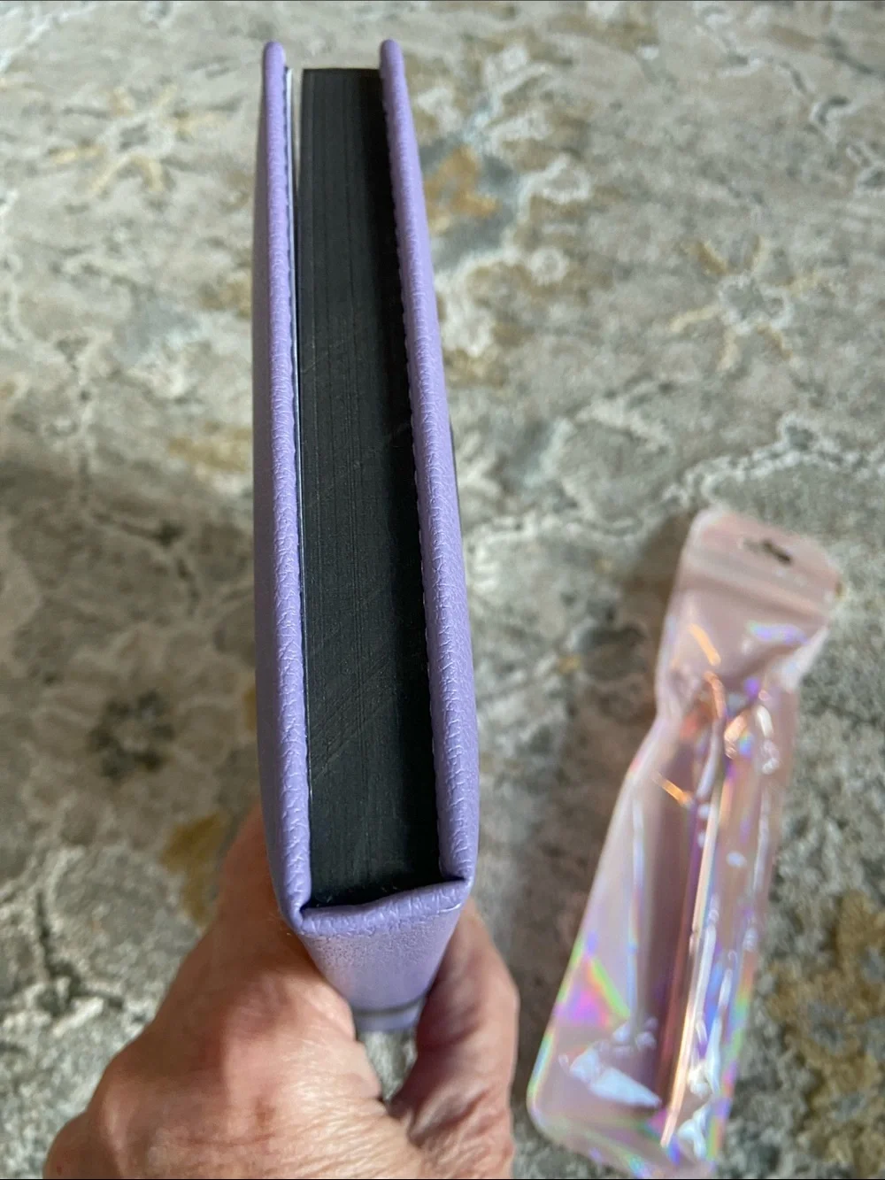 Juicy Couture Lavender Journal with Gold Crest Patch and Iridescent Pen